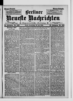 Berliner Neueste Nachrichten vom 16.07.1896