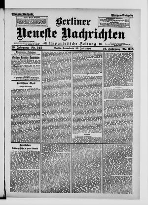 Berliner Neueste Nachrichten vom 25.07.1896