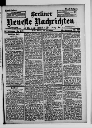 Berliner Neueste Nachrichten vom 27.07.1896