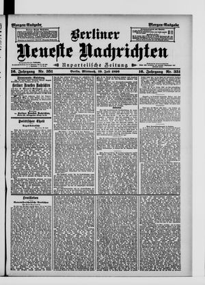 Berliner Neueste Nachrichten vom 29.07.1896