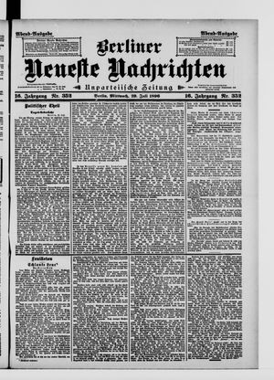 Berliner Neueste Nachrichten vom 29.07.1896