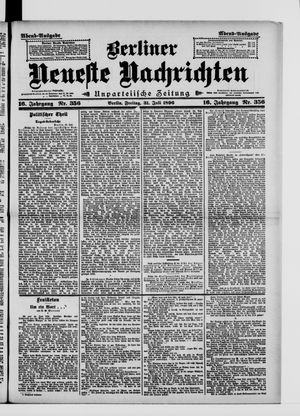 Berliner Neueste Nachrichten vom 31.07.1896