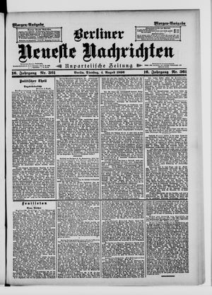Berliner Neueste Nachrichten vom 04.08.1896