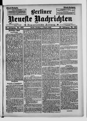 Berliner Neueste Nachrichten vom 04.08.1896