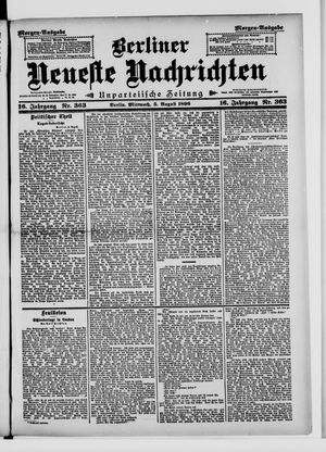 Berliner Neueste Nachrichten vom 05.08.1896