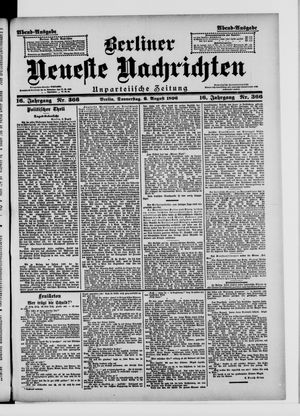 Berliner Neueste Nachrichten vom 06.08.1896