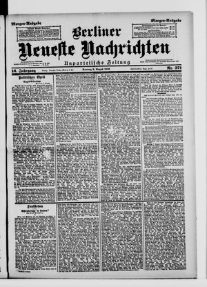 Berliner Neueste Nachrichten vom 09.08.1896