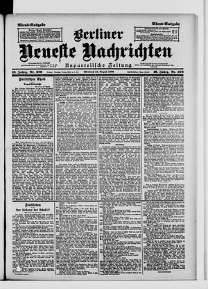 Berliner Neueste Nachrichten vom 12.08.1896