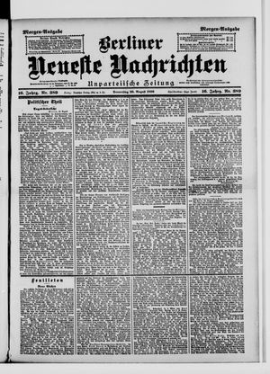 Berliner Neueste Nachrichten vom 20.08.1896