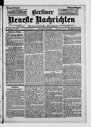 Berliner Neueste Nachrichten on Aug 27, 1896