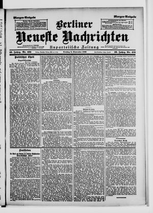 Berliner Neueste Nachrichten on Sep 8, 1896
