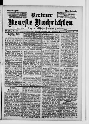 Berliner Neueste Nachrichten on Sep 17, 1896