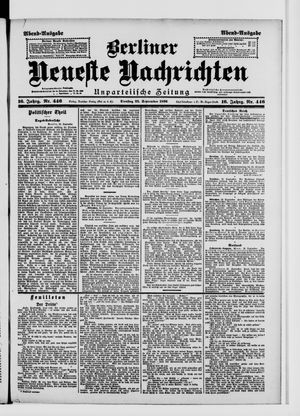 Berliner Neueste Nachrichten vom 22.09.1896