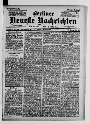Berliner Neueste Nachrichten vom 01.11.1896