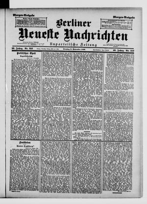Berliner Neueste Nachrichten vom 03.11.1896