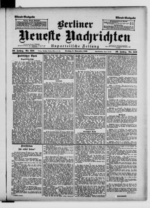 Berliner Neueste Nachrichten vom 03.11.1896