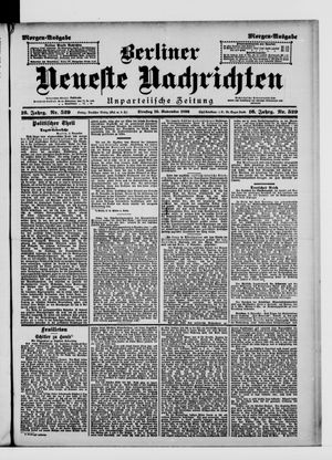 Berliner Neueste Nachrichten vom 10.11.1896