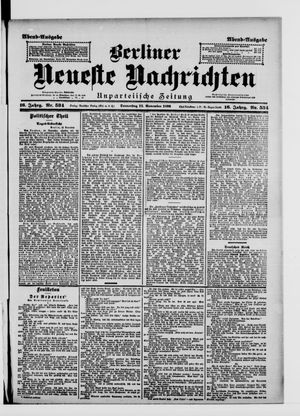 Berliner Neueste Nachrichten vom 12.11.1896