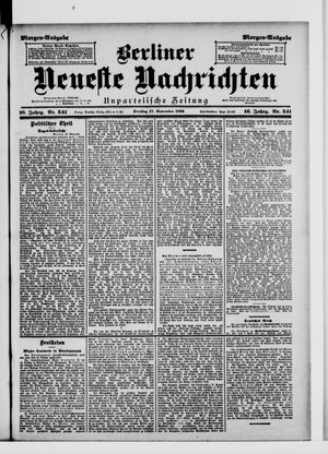 Berliner Neueste Nachrichten vom 17.11.1896