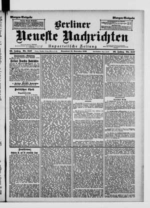 Berliner Neueste Nachrichten vom 21.11.1896
