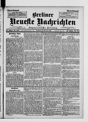 Berliner Neueste Nachrichten vom 21.11.1896