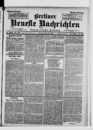 Berliner Neueste Nachrichten vom 22.11.1896