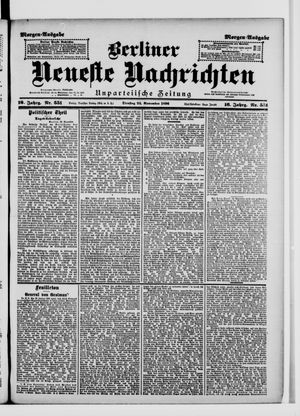 Berliner Neueste Nachrichten vom 24.11.1896