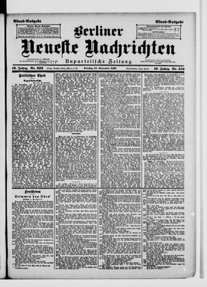 Berliner Neueste Nachrichten vom 24.11.1896