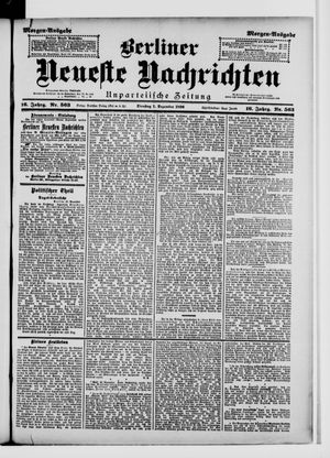 Berliner Neueste Nachrichten vom 01.12.1896