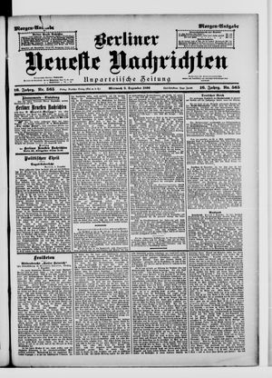 Berliner Neueste Nachrichten vom 02.12.1896