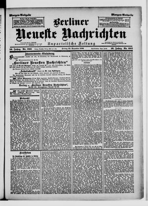 Berliner Neueste Nachrichten vom 25.12.1896
