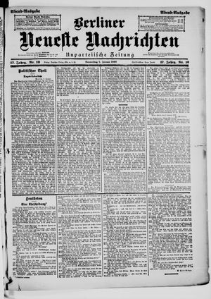 Berliner neueste Nachrichten on Jan 7, 1897