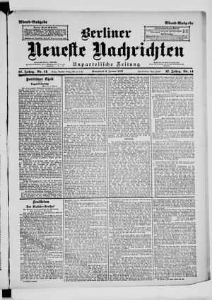 Berliner Neueste Nachrichten vom 09.01.1897