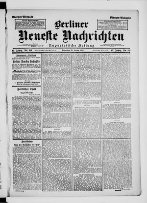 Berliner neueste Nachrichten vom 21.01.1897