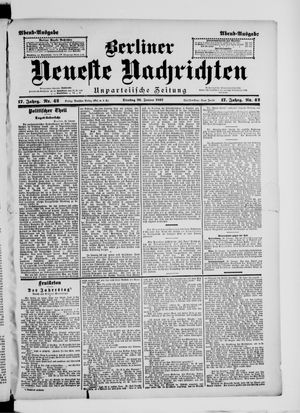 Berliner neueste Nachrichten vom 26.01.1897