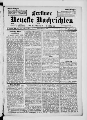 Berliner neueste Nachrichten on Jan 29, 1897