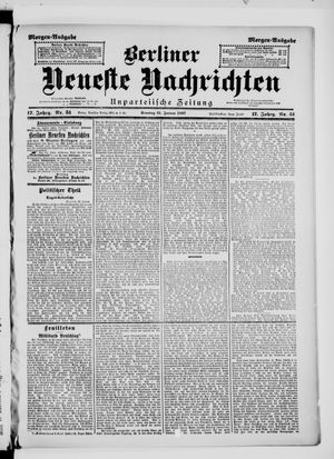 Berliner Neueste Nachrichten vom 31.01.1897