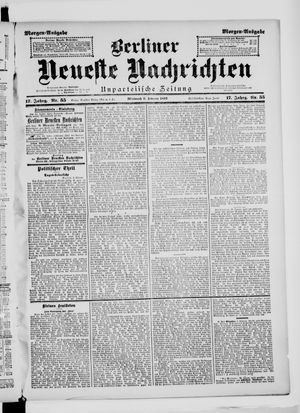 Berliner Neueste Nachrichten vom 03.02.1897