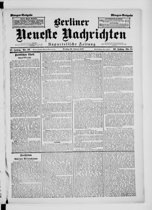 Berliner neueste Nachrichten on Feb 16, 1897
