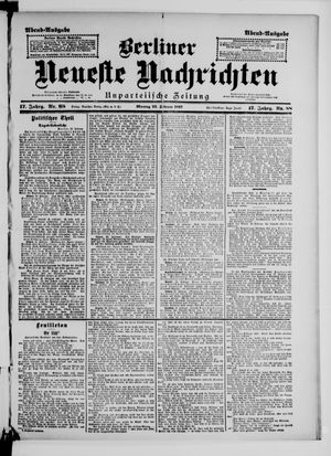 Berliner Neueste Nachrichten vom 22.02.1897