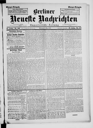 Berliner neueste Nachrichten vom 03.03.1897