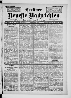 Berliner neueste Nachrichten on Mar 7, 1897