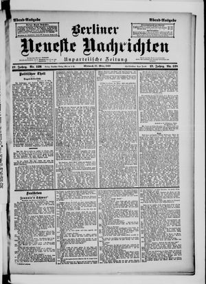 Berliner neueste Nachrichten vom 17.03.1897