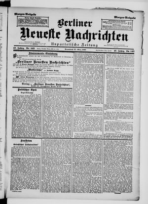 Berliner neueste Nachrichten on Mar 27, 1897
