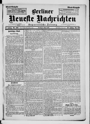 Berliner neueste Nachrichten on Apr 6, 1897