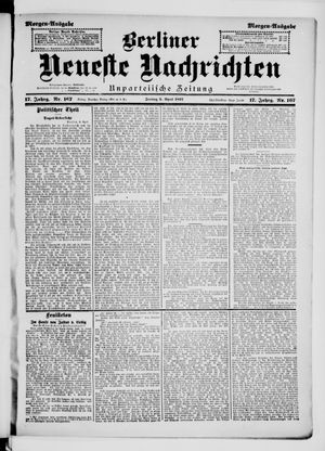 Berliner neueste Nachrichten vom 09.04.1897
