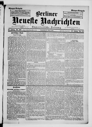 Berliner Neueste Nachrichten on Apr 15, 1897