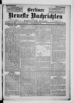 Berliner neueste Nachrichten vom 22.04.1897