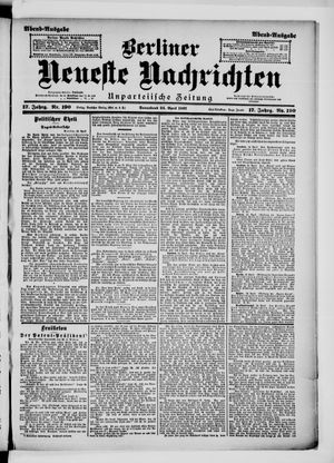 Berliner neueste Nachrichten on Apr 24, 1897