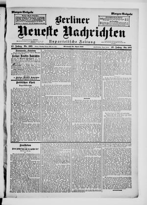 Berliner neueste Nachrichten on Apr 28, 1897